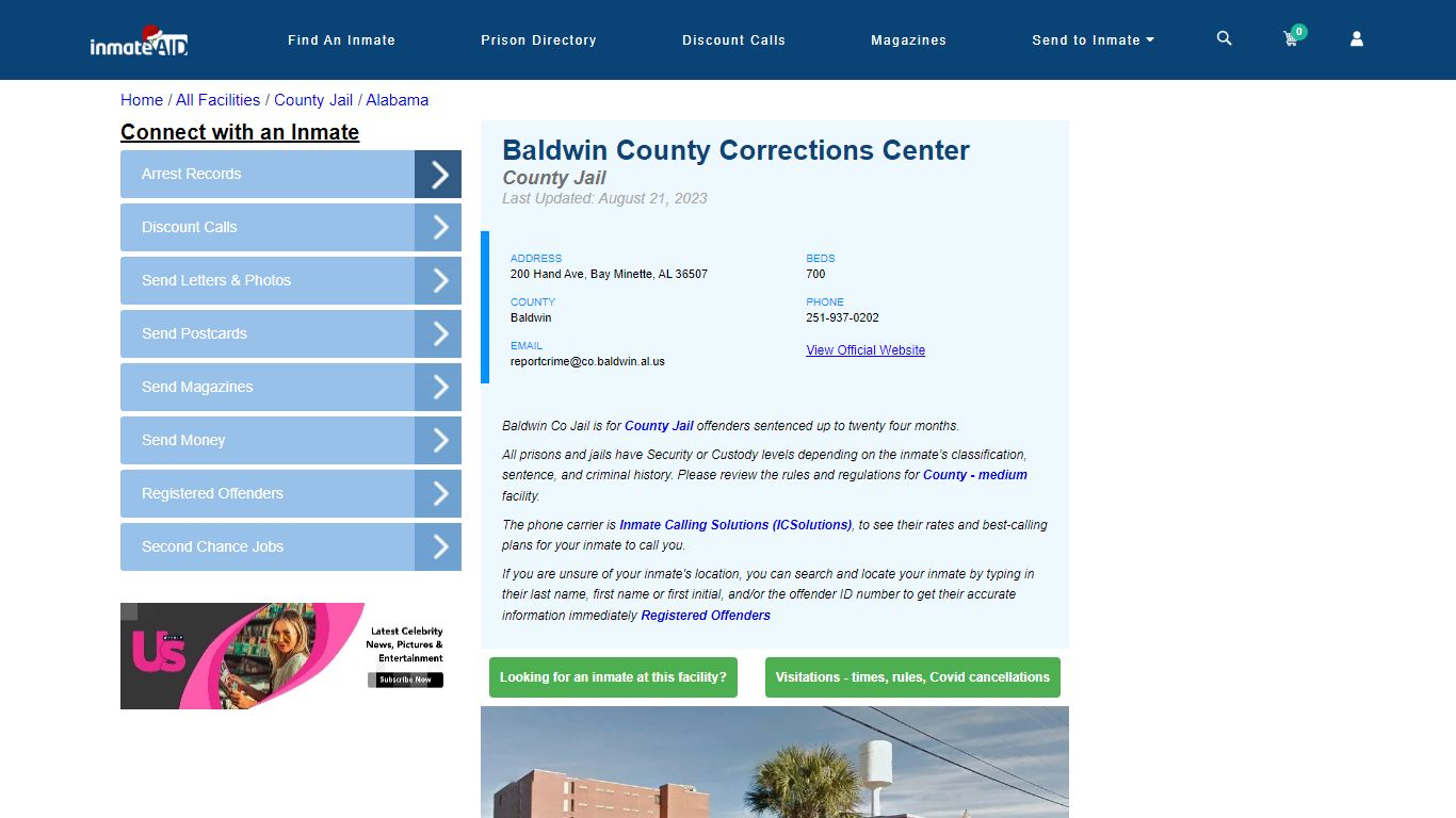 Baldwin County Corrections Center - Inmate Locator - Bay Minette, AL